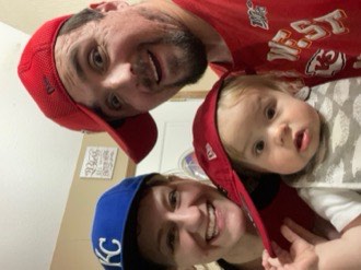 The Belden family on game day