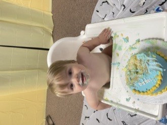 JJ with his first birthday cake