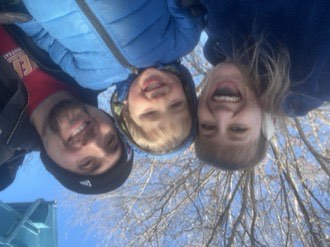 Mindy, JJ and Brice in the snow