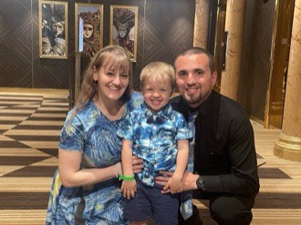 Mindy, JJ and Brice dressed up